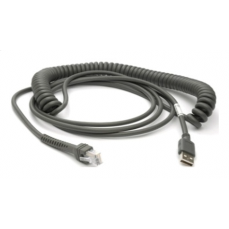 Kabel USB do skanera Zebra LS2208, typ A, skręcany, 4,57m